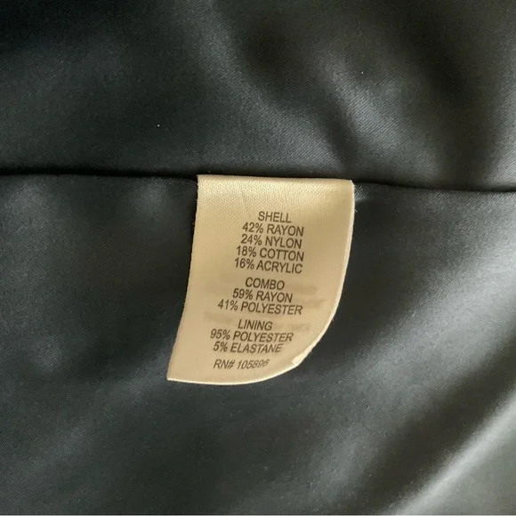 Worth New York Navy Textured Metallic Blazer with Pearl Buttons - Picture 6 of 6